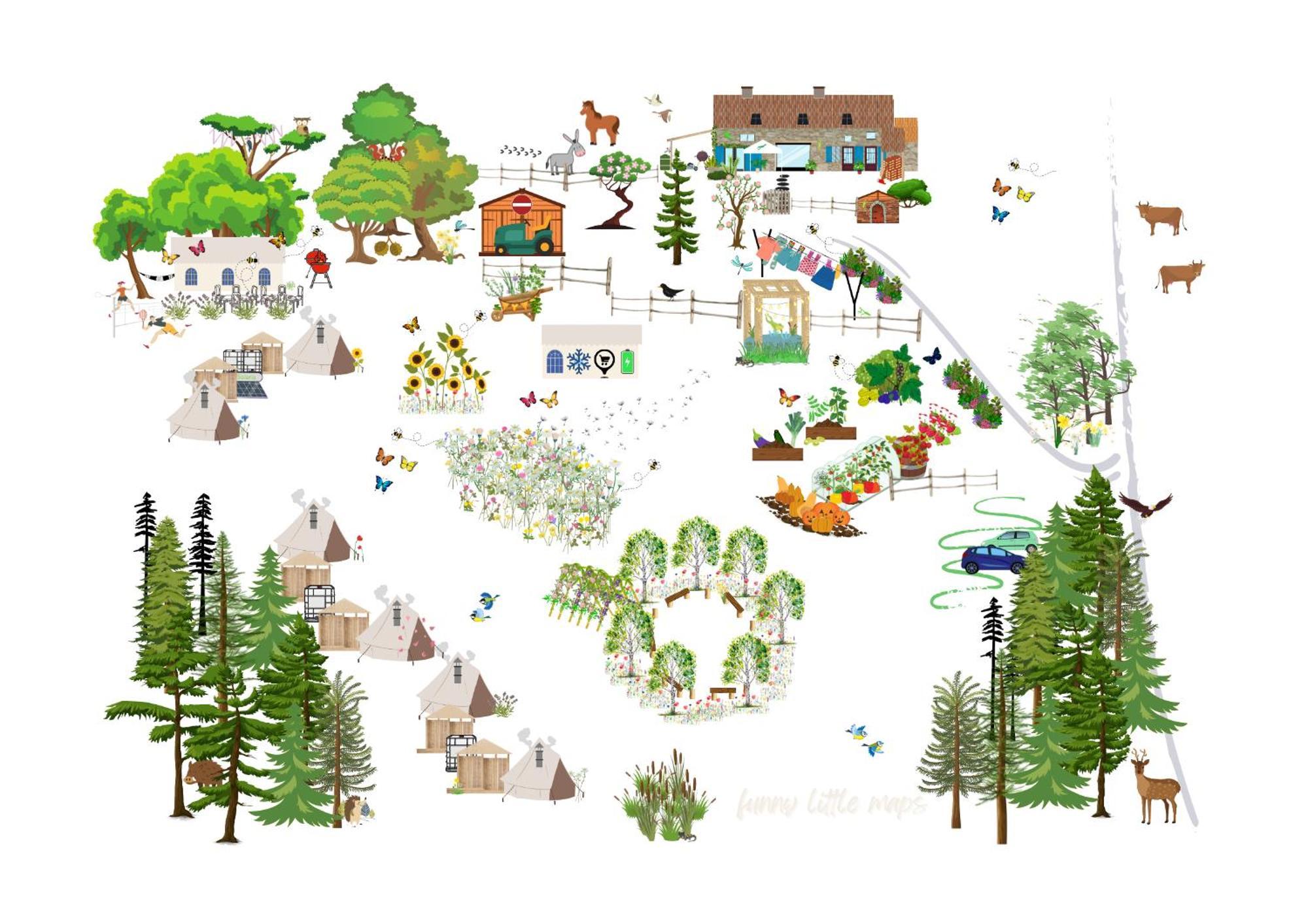 Готель Au Pre Fleuri Eco Glamping Le Lindois Екстер'єр фото